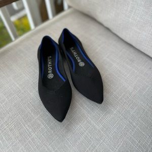 Rothy’s “The Point” black flats size 8.5